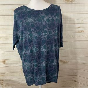 Lularoe Blue Print Irma Tunic Top